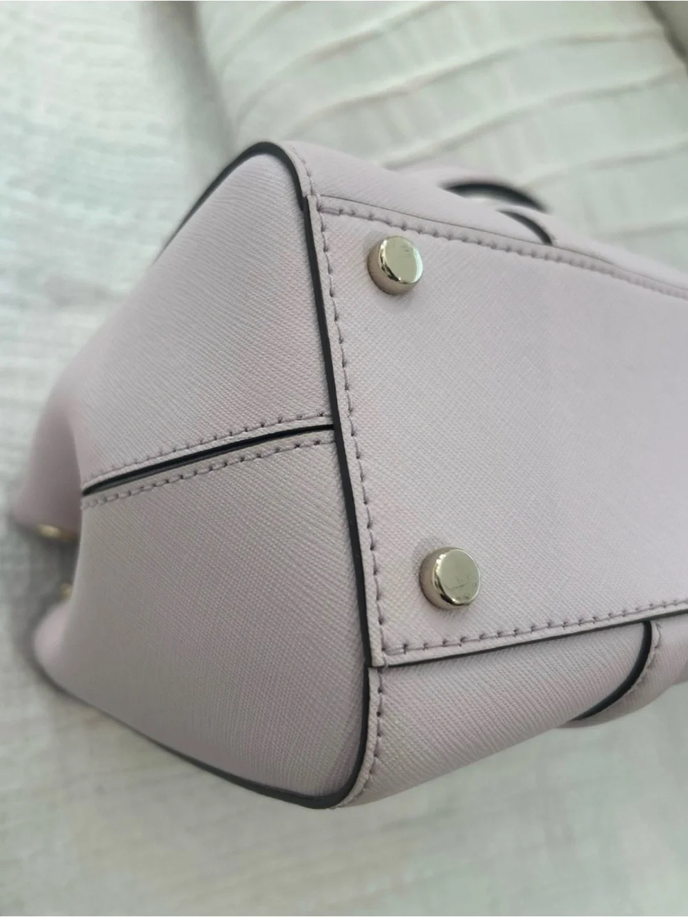 kate spade Pale Pink Structured Satchel with Gold Hardware
